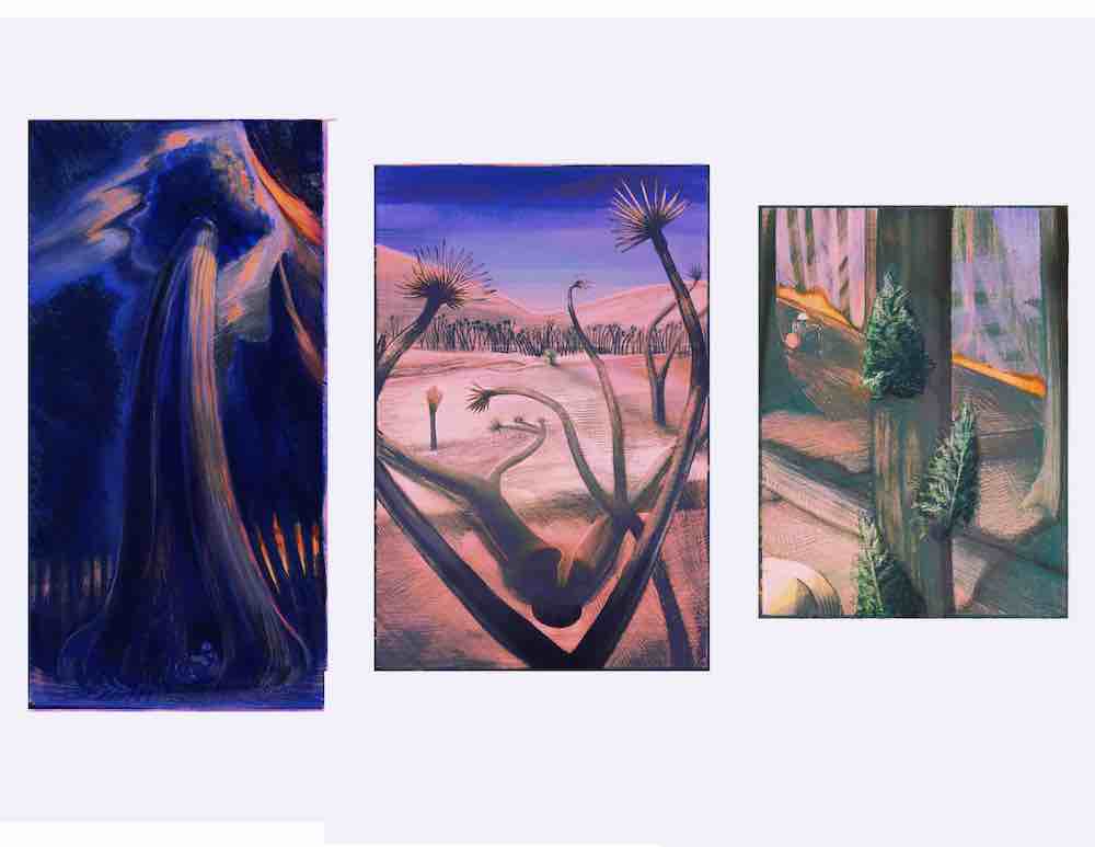 Triptych Final Digital Sketch. By Miles Lewis