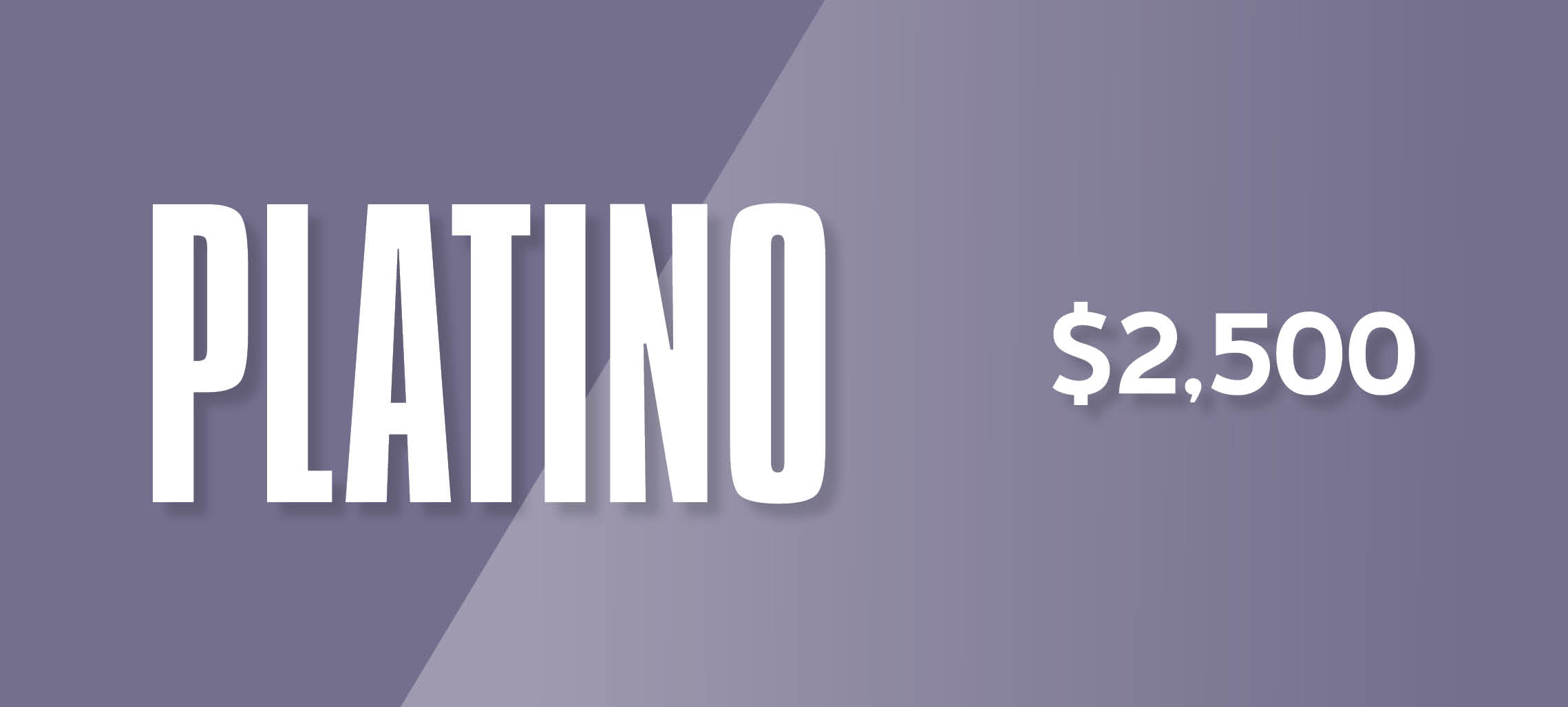 Platino $2,500